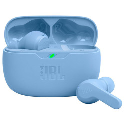 JBL WAVE BEAM Wireless Earbuds with advertising print