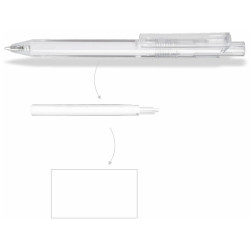 Długopis eko LECCE PEN ZEN SWING RECYCLED z tubką rotującą z logo