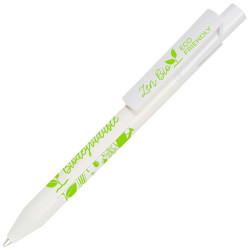 Biodegradable LECCE PEN ZEN BIO eco Ballpen with Your company logo