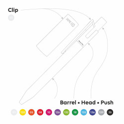 LECCE PEN ZEN NFC plastic Ballpen with Your company logo