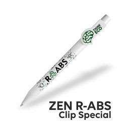 LECCE PEN ZEN R-ABS CLIP SPECIAL eco Ballpen with a logo-shaped clip