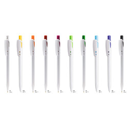 LECCE PEN TWIN RECYCLED WHITE eco Ballpen with Your company logo