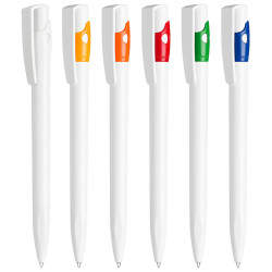 LECCE PEN KIKI WHITE promotional Ballpen with print