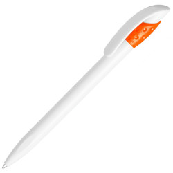 LECCE PEN GOLFF WHITE plastic Ballpen with logo print