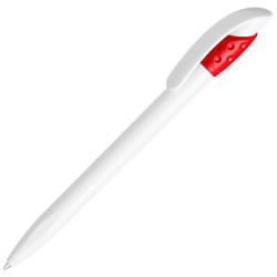 LECCE PEN GOLFF WHITE plastic Ballpen with logo print