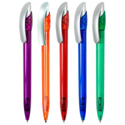 Długopis LECCE PEN GOLFF LX SAT plastikowy przezroczysty z nadrukiem