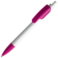 LECCE PEN TRIS WHITE plastic Ballpen with Your company logo