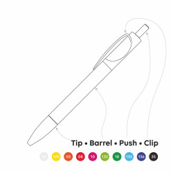 LECCE PEN TRIS MIX&MATCH plastic Ballpen custom assembly