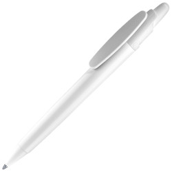 Długopis LECCE PEN OTTO WHITE plastikowy z nadrukiem reklamowym logo