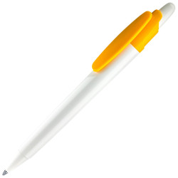 Długopis LECCE PEN OTTO WHITE plastikowy z nadrukiem reklamowym logo
