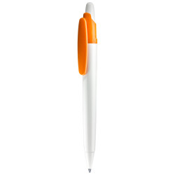 Długopis LECCE PEN OTTO WHITE plastikowy z nadrukiem reklamowym logo