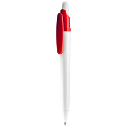 LECCE PEN OTTO WHITE Ballpen plastic with advertising logo print