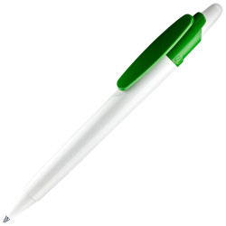 LECCE PEN OTTO WHITE Ballpen plastic with advertising logo print