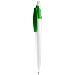 Długopis LECCE PEN OTTO WHITE plastikowy z nadrukiem reklamowym logo