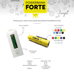 Power Bank LECCE PEN FORTE MIX&MATCH 3000mAh plastikowy reklamowy