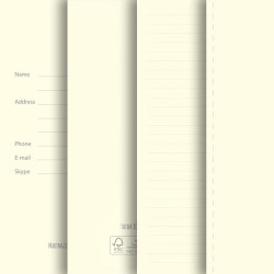 THINKME CUBI GRS eco Notebook from recycled bottles advertising