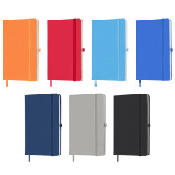 THINKME JUSTY Notebook lined with elastic band advertising