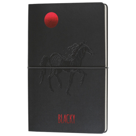 THINKME BLACKY Notebook black notebook with elastic band