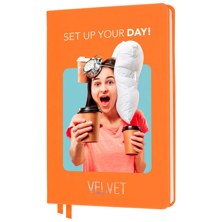 THINKME ENOTE VELVET Notebook A5 planner with Your company's print