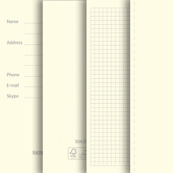 THINKME TABBY BIGGY Notebook large format checkered printed embossed