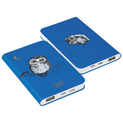 Power Bank THINKME SILKY 5000mAh kształt notesu z nadrukiem tłoczeniem