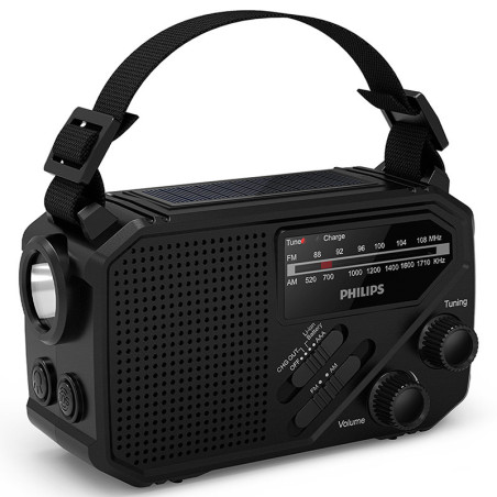 PHILIPS TAR1609 Radio Receiver with a flashlight FM/AM SOS with logo