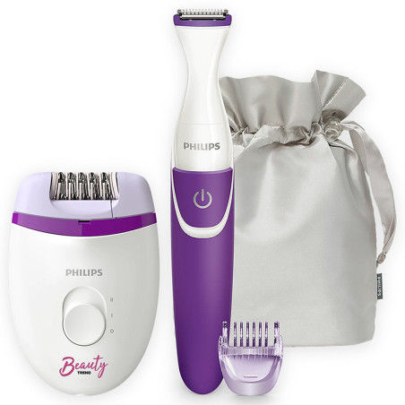 PHILIPS SATINELLE ESSENTIAL BRP505 Epilator with advertising print