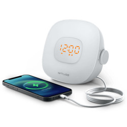 MUSE ML-198 Clock Radio alarm clock FM radio lamp with advertising print