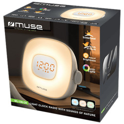 Radiobudzik MUSE ML-198 budzik radio FM lampka z nadrukiem reklamowym