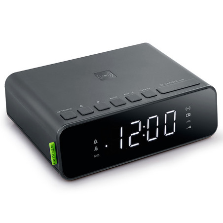 Radiobudzik Ładowarka Bezprzewodowa MUSE M-175 Qi 10W FM z nadrukiem reklamowym