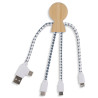 Adapter XOOPAR MR. BIO WOOD eco kabel do ładowania drewniany z Twoim logo
