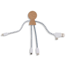 Adapter XOOPAR MR. BIO WOOD eco kabel do ładowania drewniany z Twoim logo