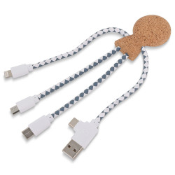 Adapter XOOPAR MR. BIO WOOD eco kabel do ładowania drewniany z Twoim logo