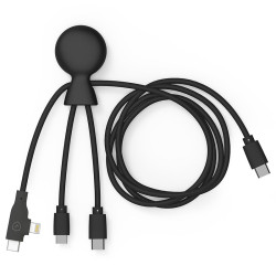 XOOPAR MR. BIO LONG 1M USB-C Adapter cable with advertising print