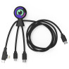 XOOPAR MR. BIO LONG 1M USB-C Adapter cable with advertising print