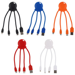 XOOPAR OCTOPUS RP Adapter eco charging cable with your print
