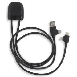 XOOPAR ICE-C 1m Adapter Cable eco USB Type-A Type-C Lightning cable with logo print