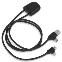 XOOPAR ICE-C 1m Adapter Cable eco USB Type-A Type-C Lightning cable with logo print