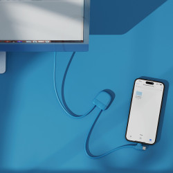 Adapter Przewód XOOPAR ICE-C 1m eko kabel USB Type-A Type-C Lightning z nadrukiem logo
