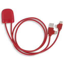 XOOPAR ICE-C 1m Adapter Cable eco USB Type-A Type-C Lightning cable with logo print