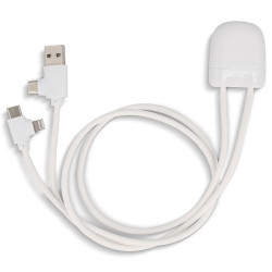 XOOPAR ICE-C 1m Adapter Cable eco USB Type-A Type-C Lightning cable with logo print