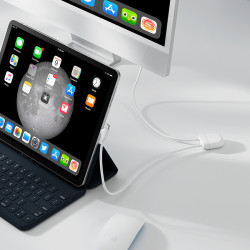 XOOPAR ICE-C 1m Adapter Cable eco USB Type-A Type-C Lightning cable with logo print