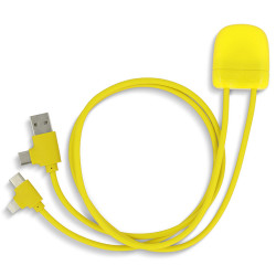 XOOPAR ICE-C 1m Adapter Cable eco USB Type-A Type-C Lightning cable with logo print