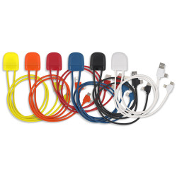 Adapter Przewód XOOPAR ICE-C 1m eko kabel USB Type-A Type-C Lightning z nadrukiem logo