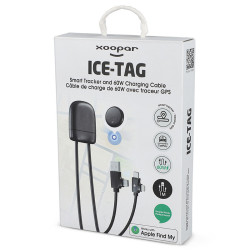 XOOPAR ICE-TAG 1m Adapter Cable Locator Apple Find My charging cable with print