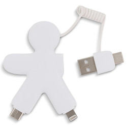 Adapter Przewód XOOPAR BUDDY kabel ładujący USB-C Lightning z nadrukiem full color