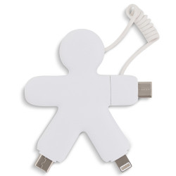 Adapter Przewód XOOPAR BUDDY kabel ładujący USB-C Lightning z nadrukiem full color