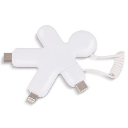Adapter Przewód XOOPAR BUDDY kabel ładujący USB-C Lightning z nadrukiem full color