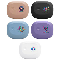 JBL SENSE LITE Wireless Earbuds with advertising print